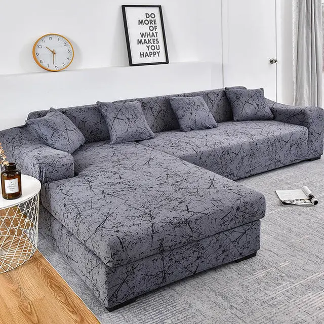 Housse Canapé Angle Élastique GEOFIT
