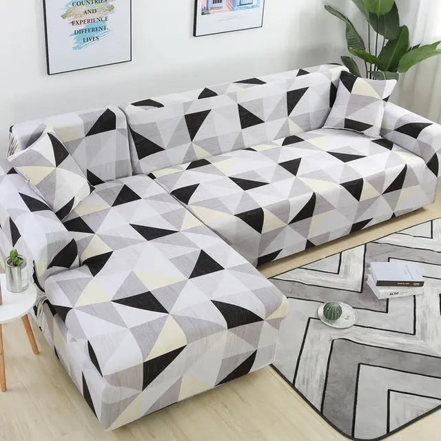 Housse Canapé Angle Élastique GEOFIT