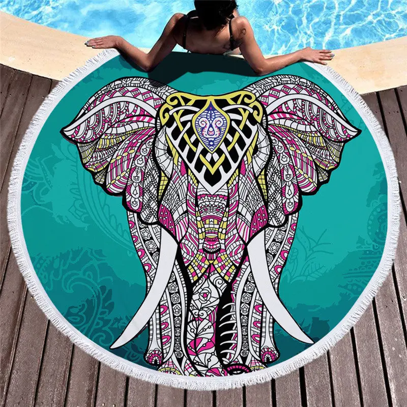 Serviette de Plage Fleurie VIVALIA