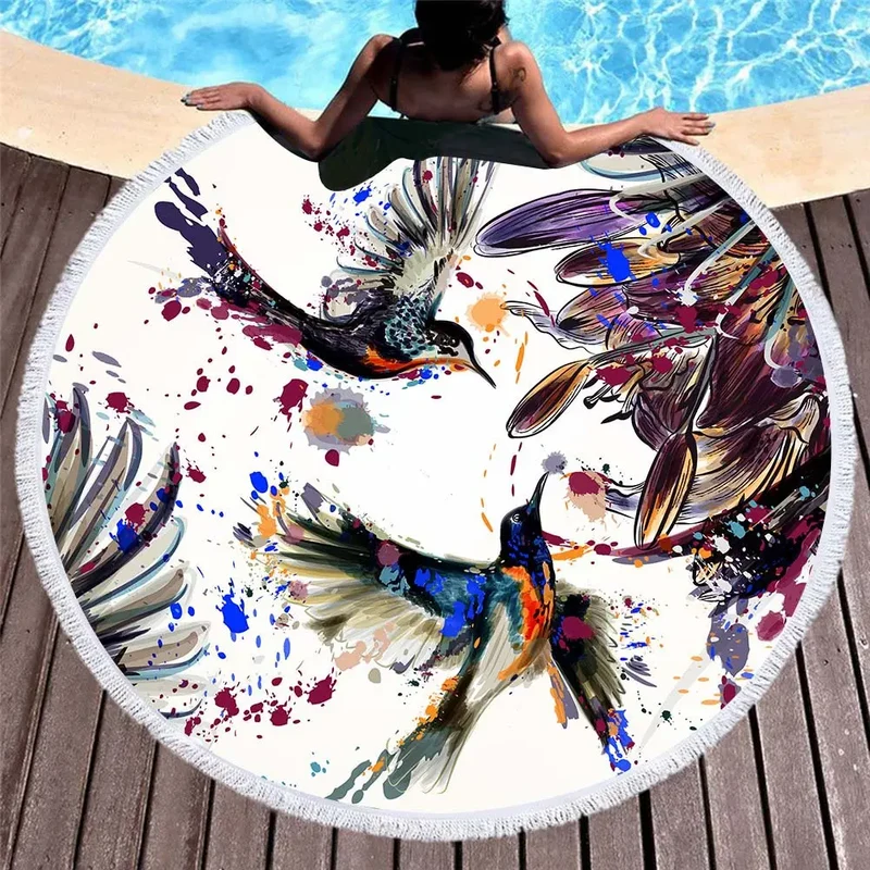 Serviette de Plage Motifs Floraux RONTEX