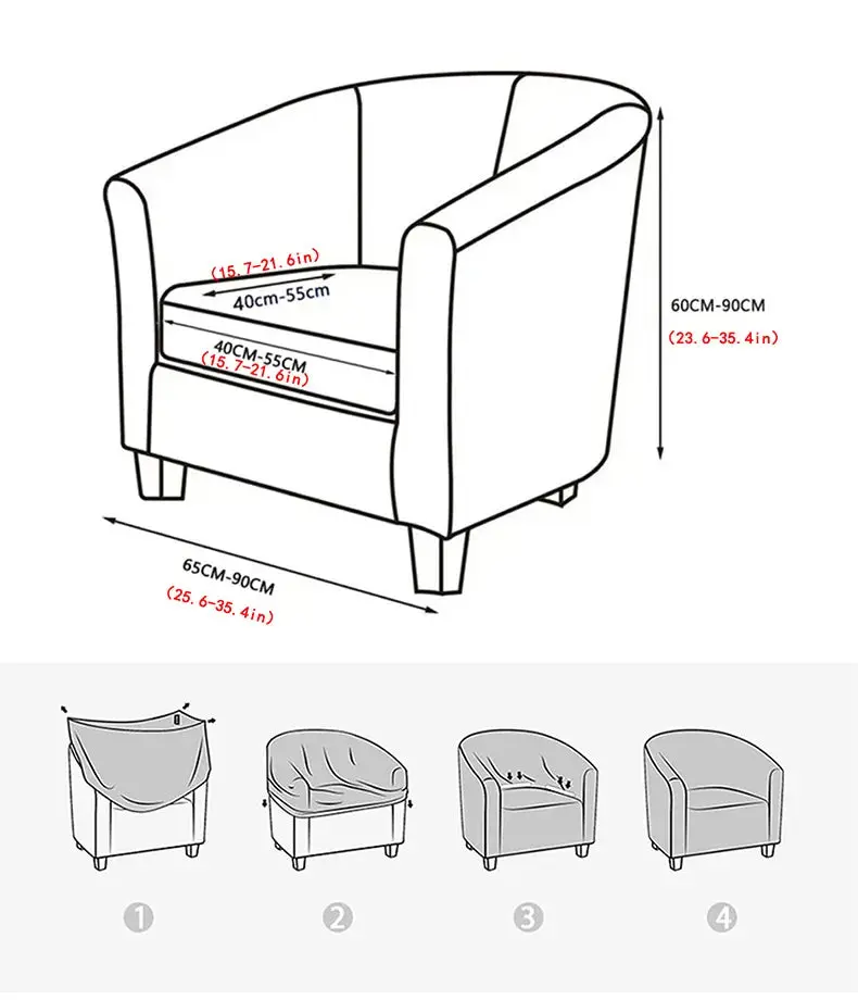 Housse fauteuil club YAYEL