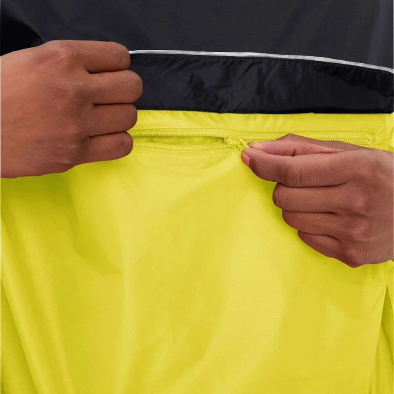 Poncho cycliste jaune avec visières latérales Covero II Vaude