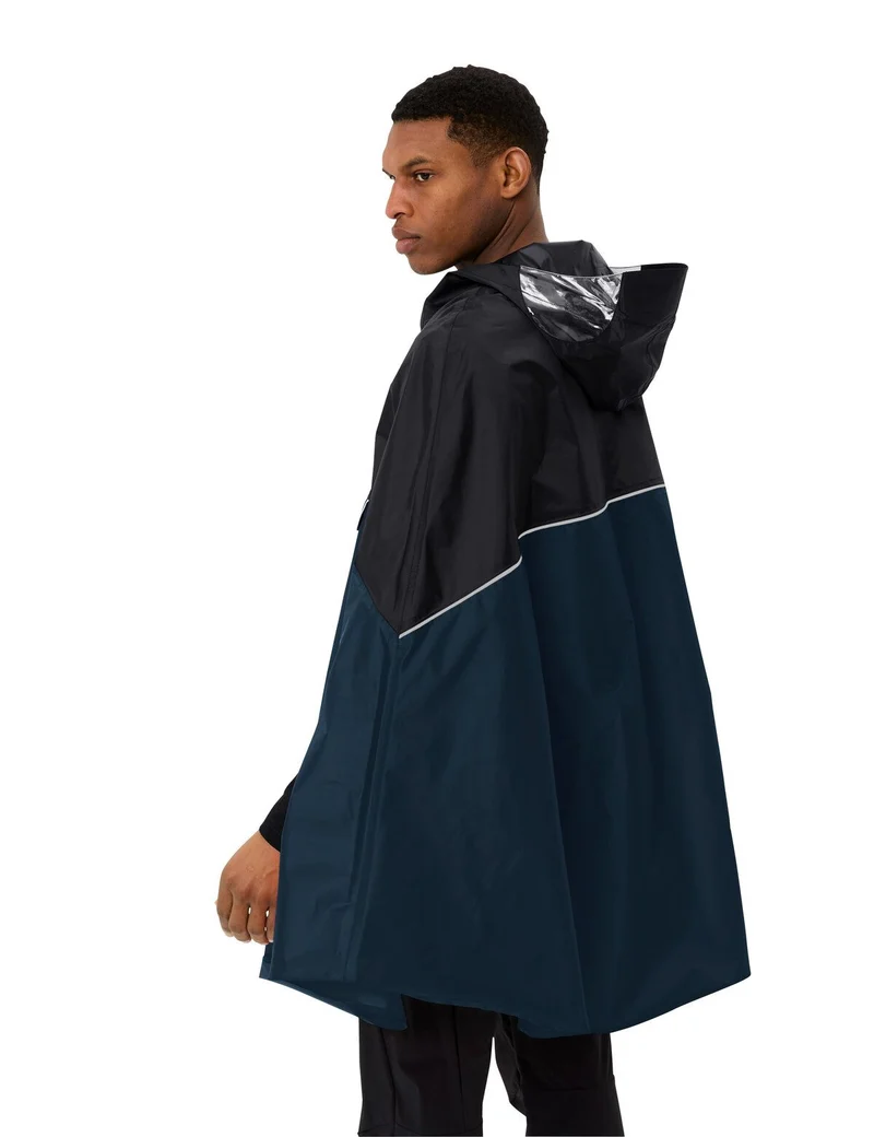 Poncho cycliste jaune avec visières latérales Covero II Vaude