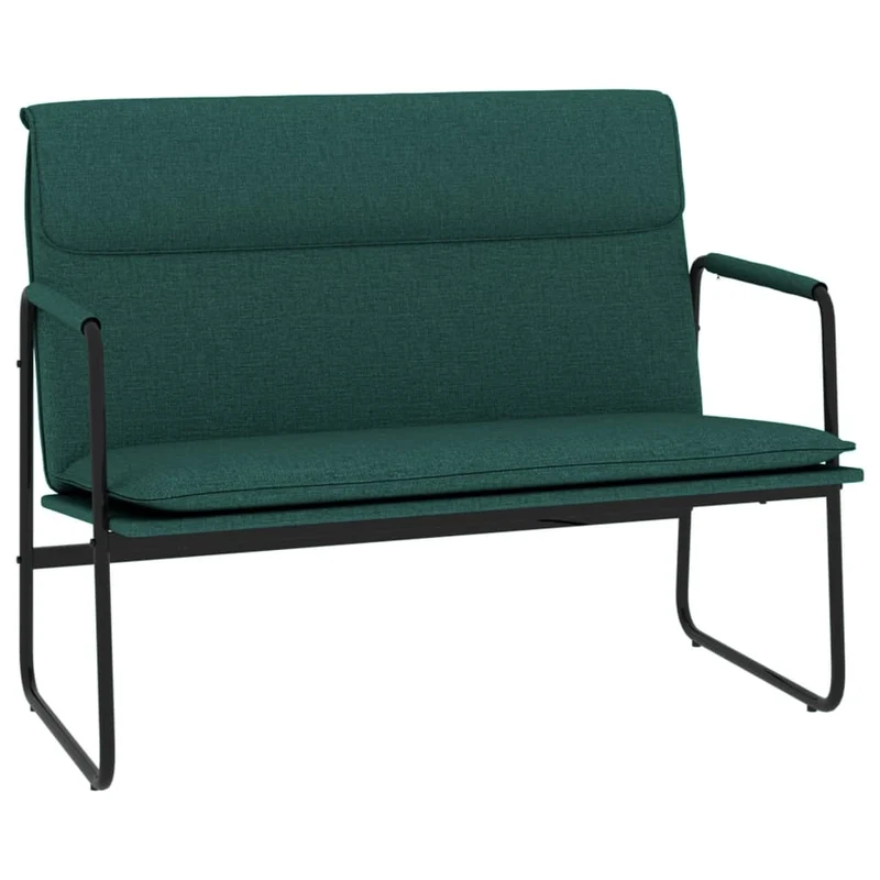 Banc banquette 100 x 64 x 80 cm tissu vert foncé 02_0010634