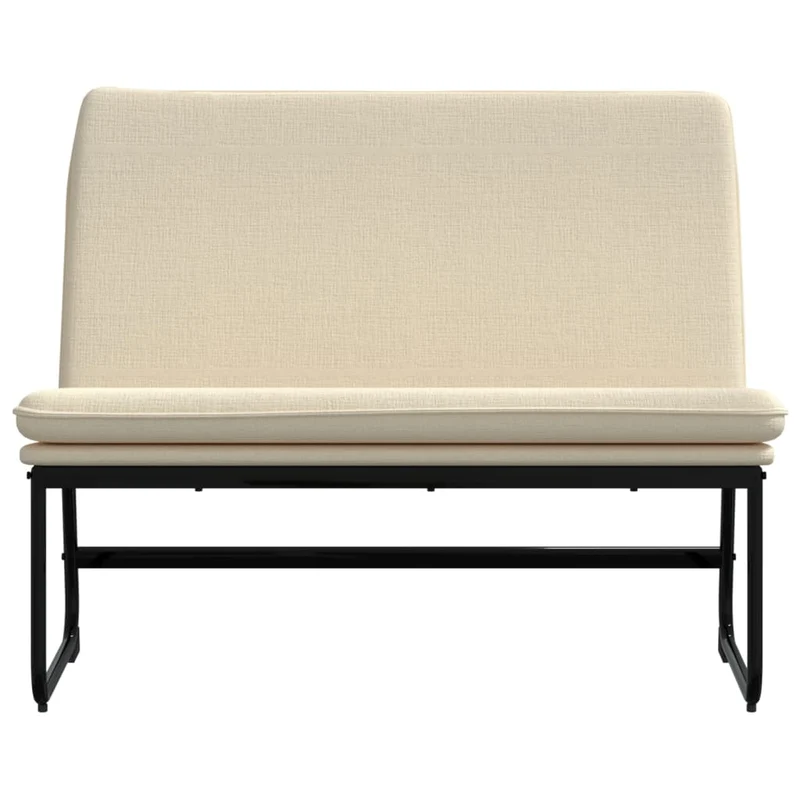 Banc banquette 100 x 75 x 76 cm tissu crème 02_0010569