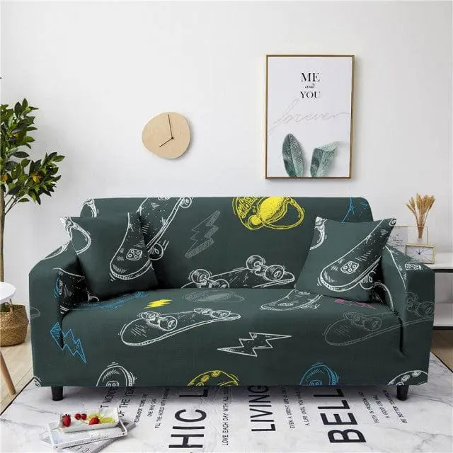 Housse canapé extensible imprimée ANIME