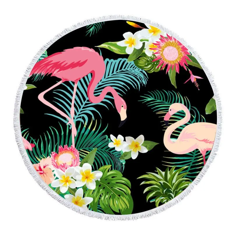 Serviette de plage ronde motif SIGNE