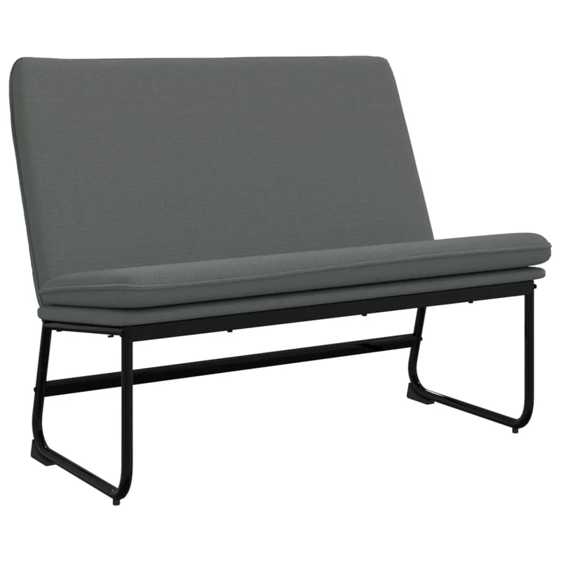 Banc banquette 100 x 75 x 76 cm tissu gris foncé 02_0010627