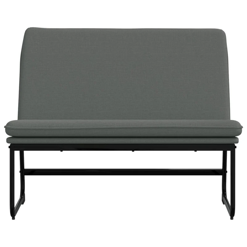 Banc banquette 100 x 75 x 76 cm tissu gris foncé 02_0010627
