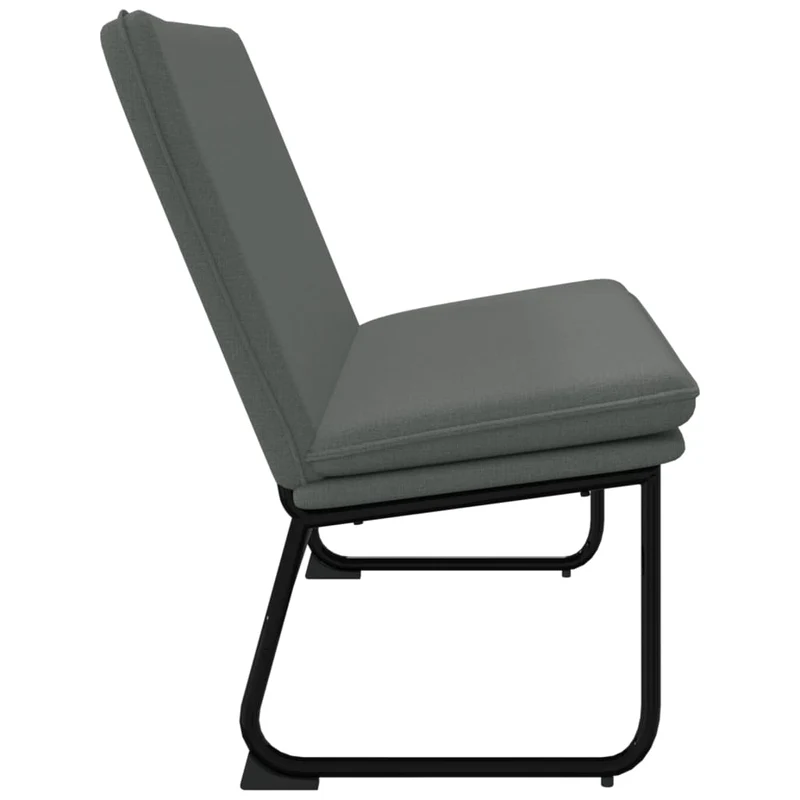 Banc banquette 100 x 75 x 76 cm tissu gris foncé 02_0010627