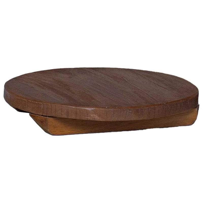 Lot de 3 tabourets à plantes rustiques extérieur 29 x 29 x 3,5 cm en bois d'acajou marron 02_0058962