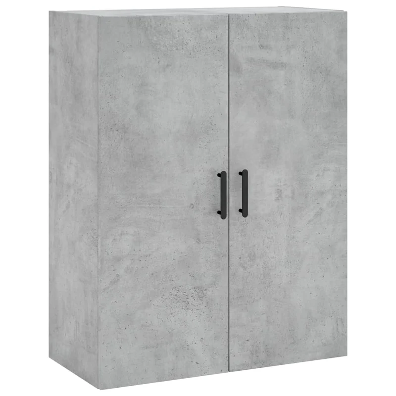 Buffet bahut commode armoire meuble de rangement organisateur cuisine salle de séjour salon haut 69,5 x 34 x 180 cm bois d'ingénierie gris 02_0034561