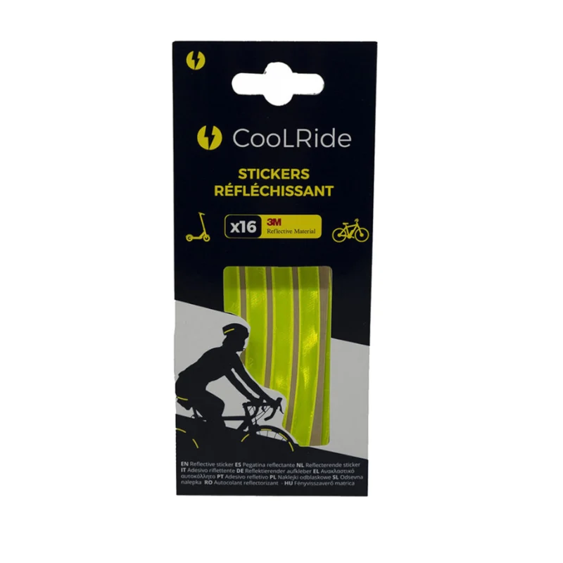 Stickers réfléchissants pour vélo et accessoires CoolRide Lot de 16
