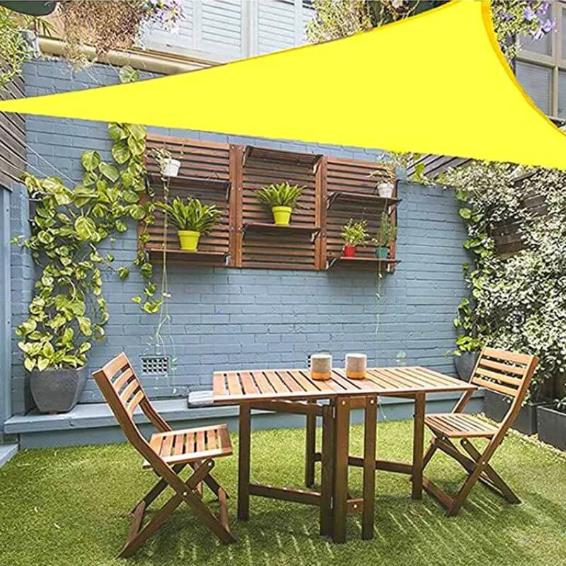 Toile d'ombrage Triangulaire Jaune