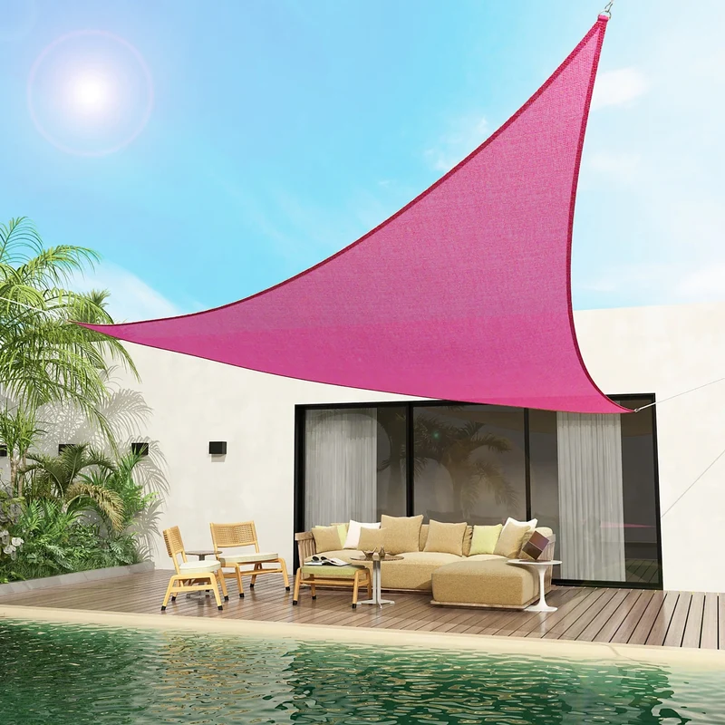 Toile d'ombrage Triangulaire Magenta