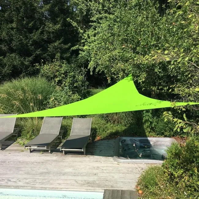 Toile d'ombrage Triangulaire Verte