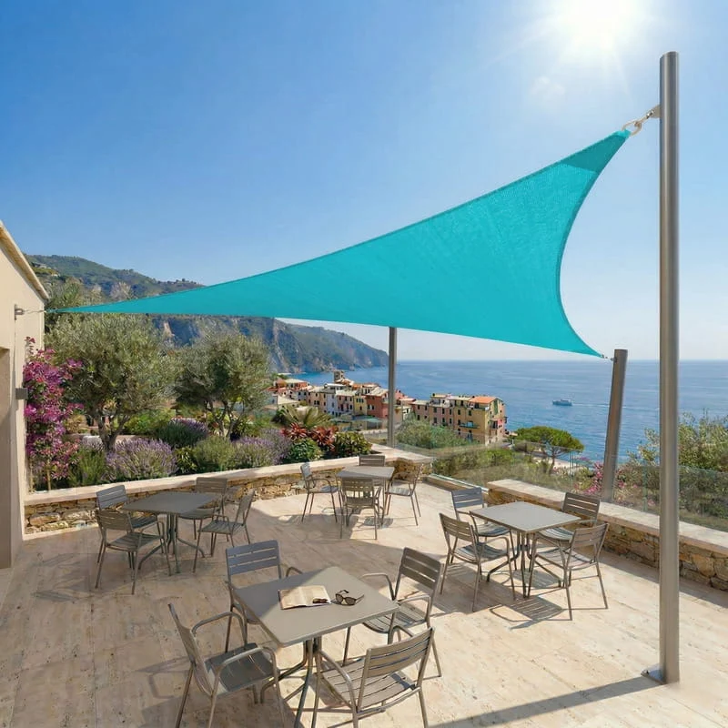 Toile d'ombrage Triangulaire Turquoise