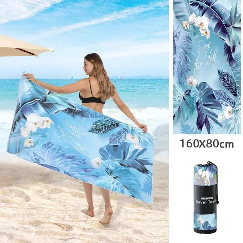 Serviette de plage imprimée en polaire double face FLOPY