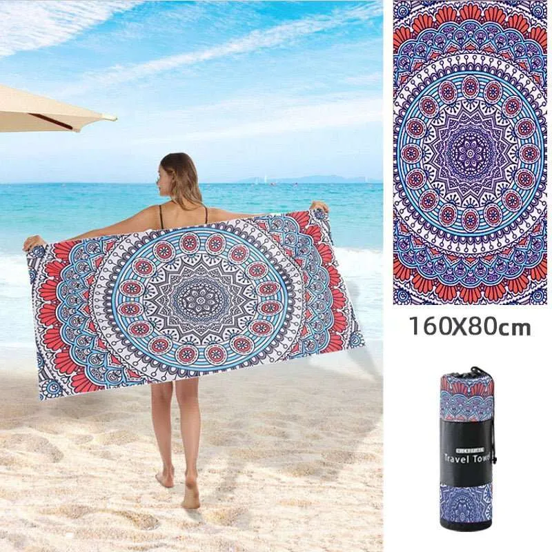 Serviette de plage imprimée en polaire double face FLOPY