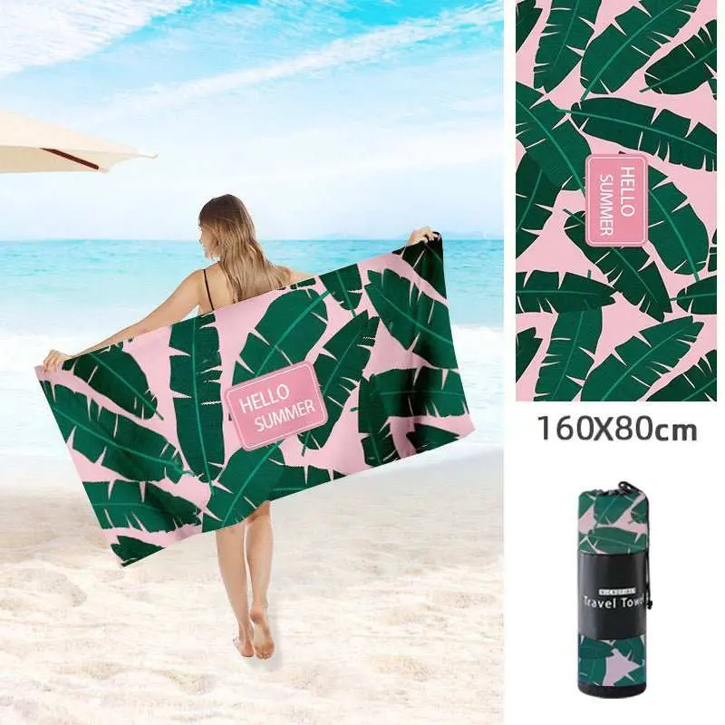 Serviette de plage imprimée en polaire double face FLOPY