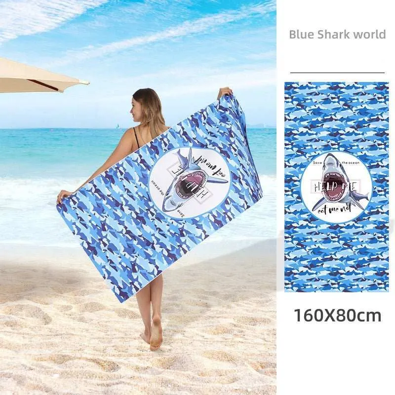 Serviette de plage imprimée en polaire double face FLOPY