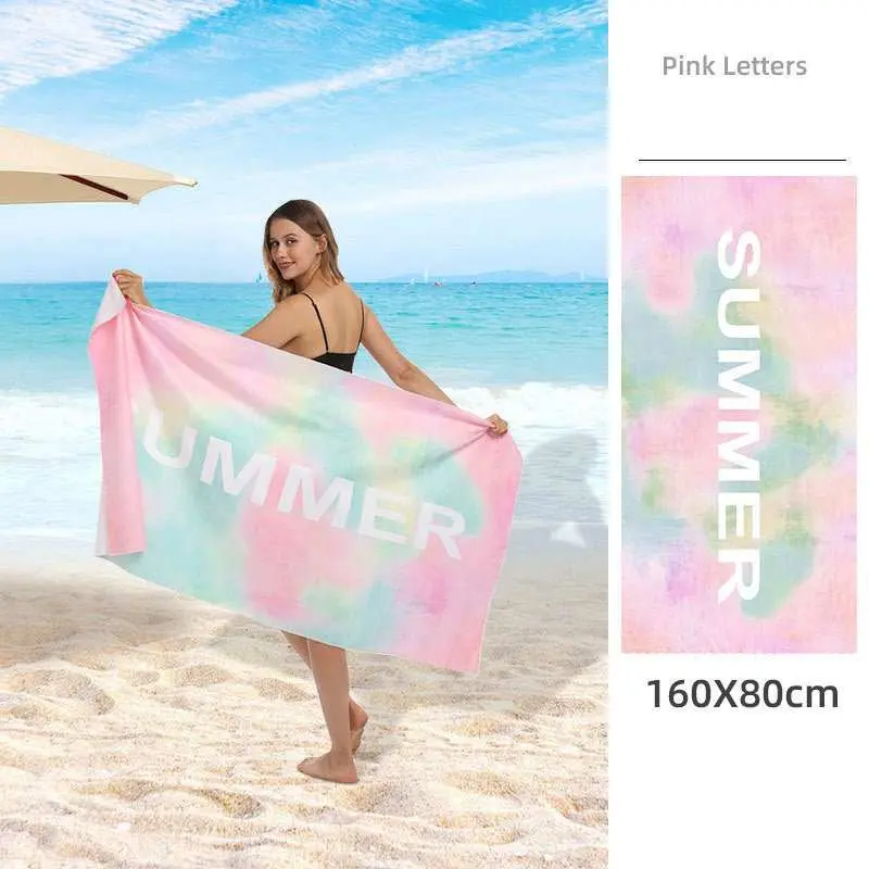 Serviette de plage imprimée en polaire double face FLOPY