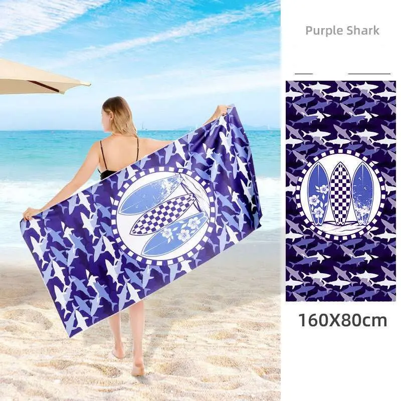 Serviette de plage imprimée en polaire double face FLOPY
