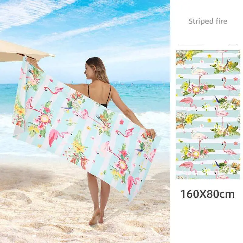 Serviette de plage imprimée en polaire double face FLOPY
