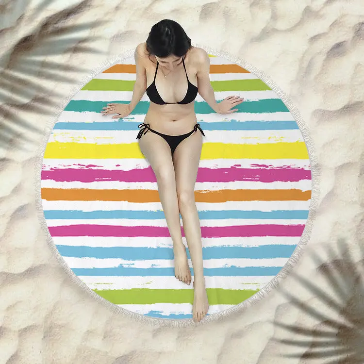 Serviette de plage à franges SIRENE