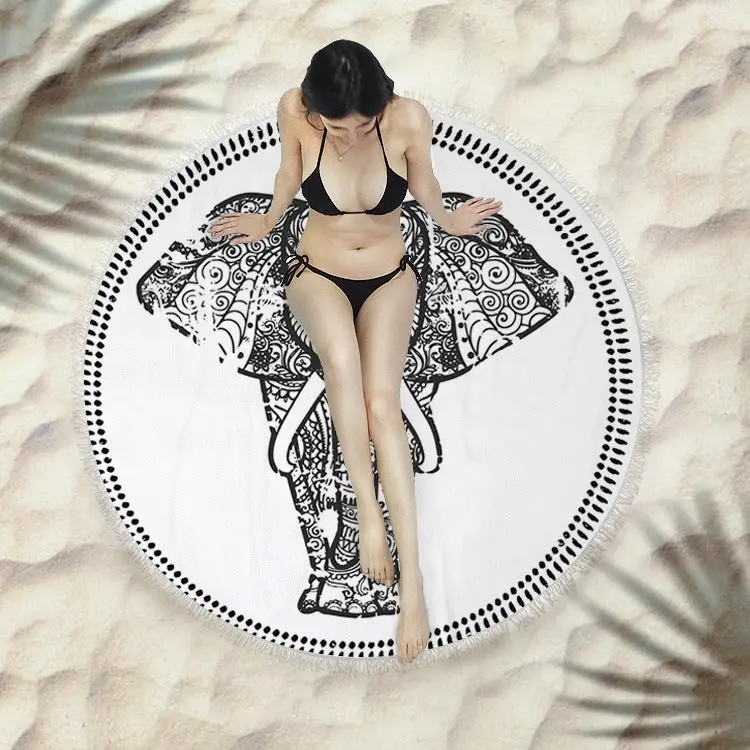 Serviette de plage à franges SIRENE