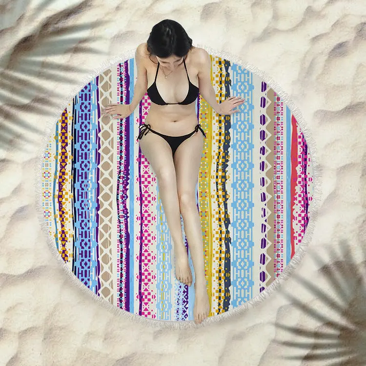 Serviette de plage à franges SIRENE