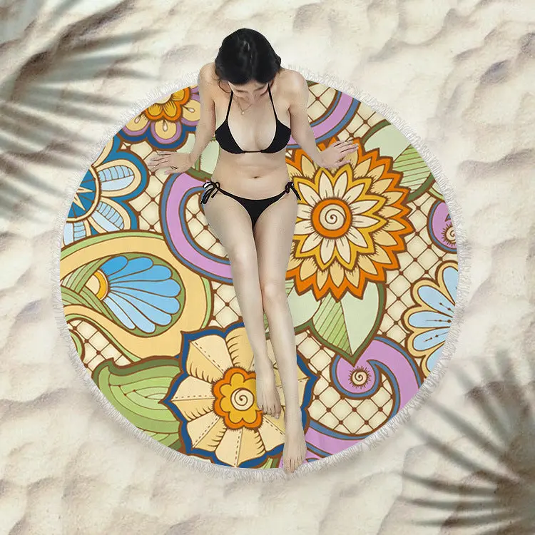 Serviette de plage à franges SIRENE