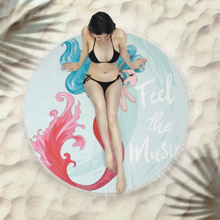Serviette de plage à franges SIRENE