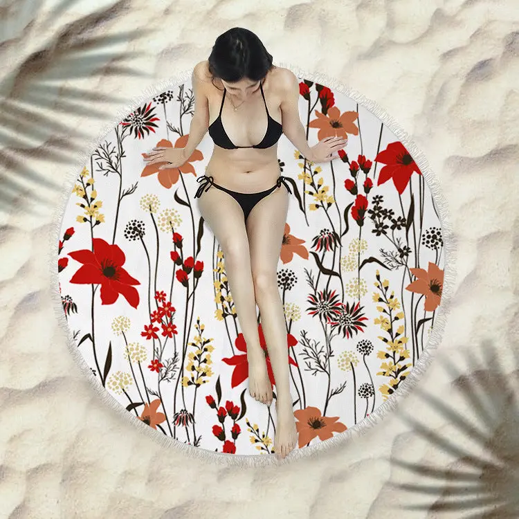 Serviette de plage à franges SIRENE