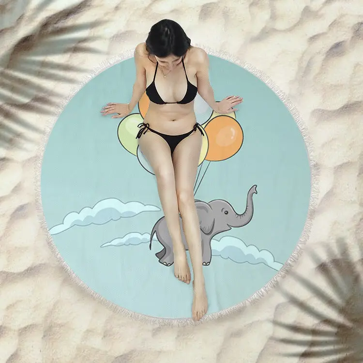 Serviette de plage à franges SIRENE