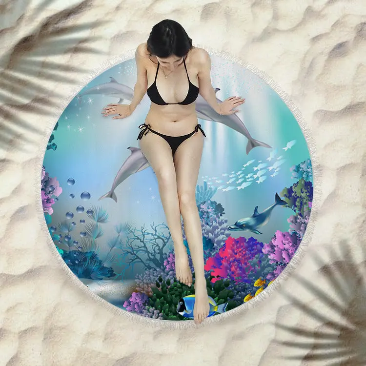 Serviette de plage à franges SIRENE