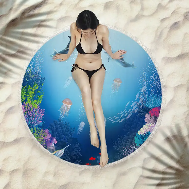 Serviette de plage à franges SIRENE