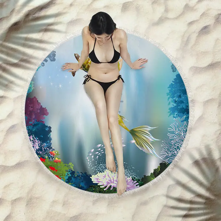 Serviette de plage à franges SIRENE