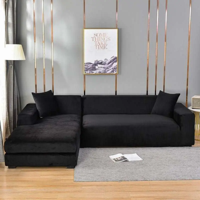 Housse de coussin, accessoire pour housse de canapé d'angle style velours MAKITA