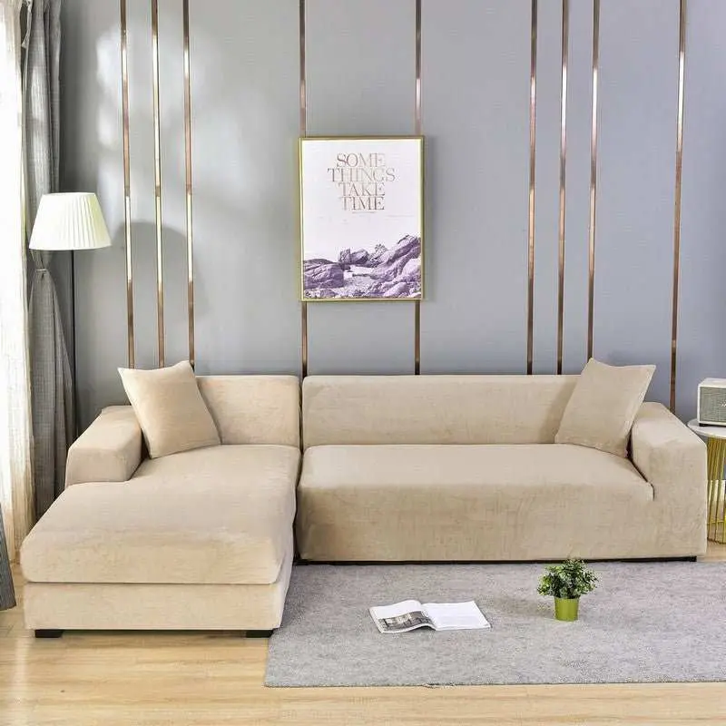 Housse de coussin, accessoire pour housse de canapé d'angle style velours MAKITA