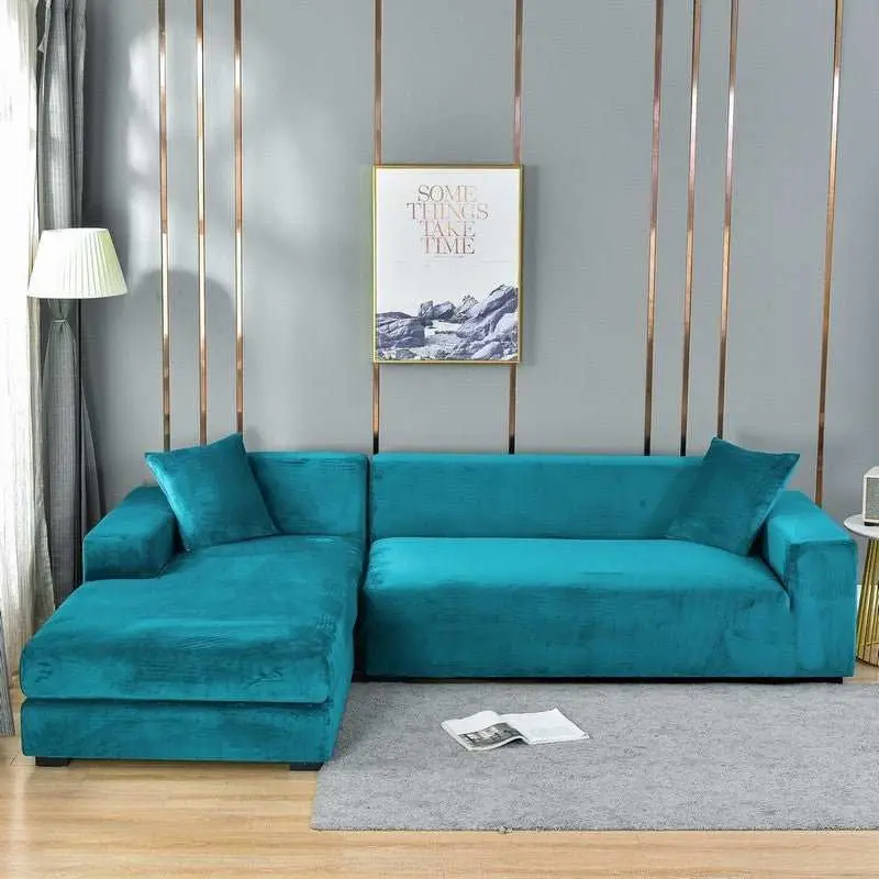 Housse de coussin, accessoire pour housse de canapé d'angle style velours MAKITA