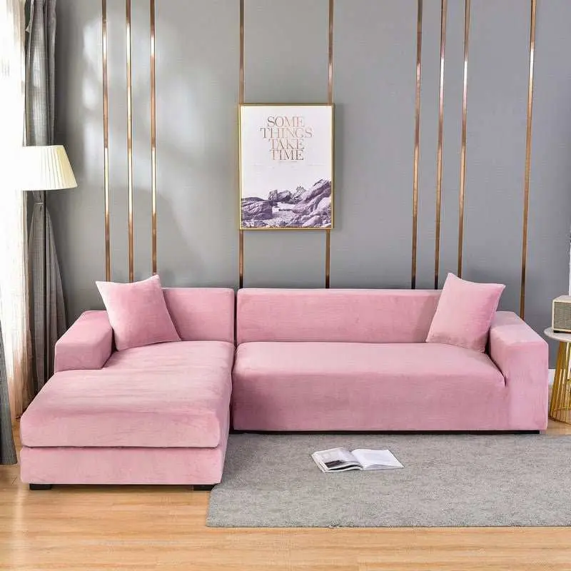 Housse de coussin, accessoire pour housse de canapé d'angle style velours MAKITA