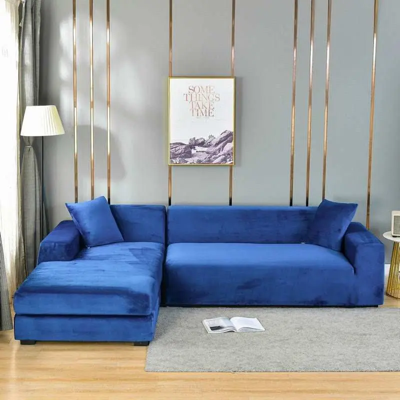 Housse de coussin, accessoire pour housse de canapé d'angle style velours MAKITA