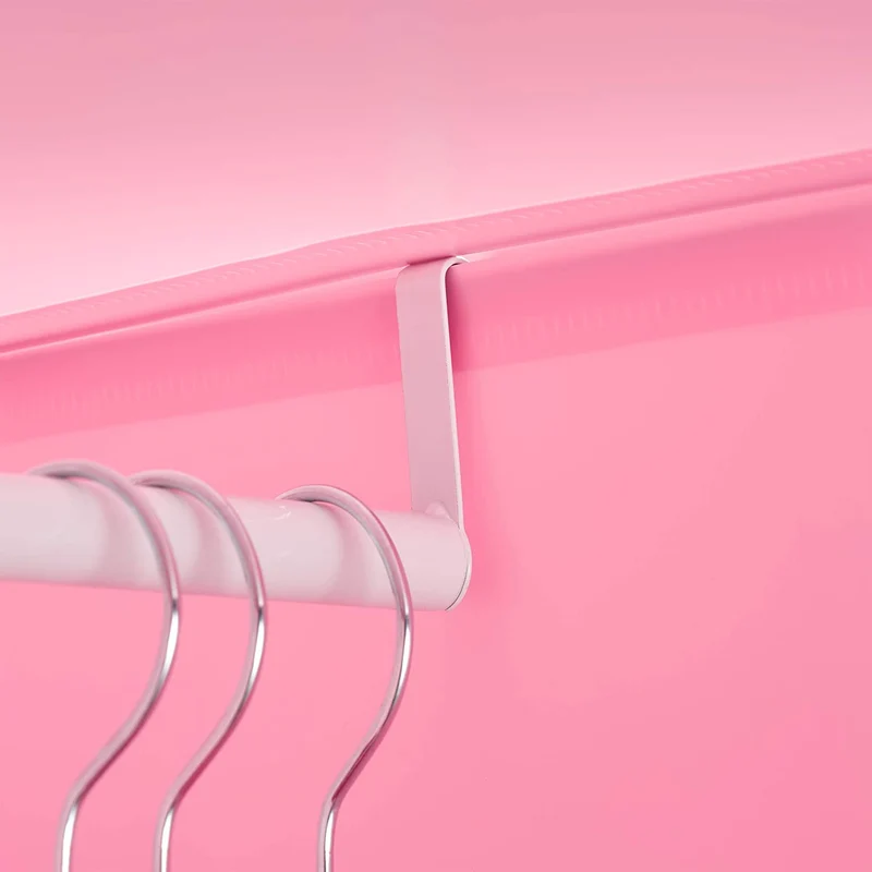 Étagère rangement enfants casier modulable plastique animaux penderie armoire rose 13_0001209