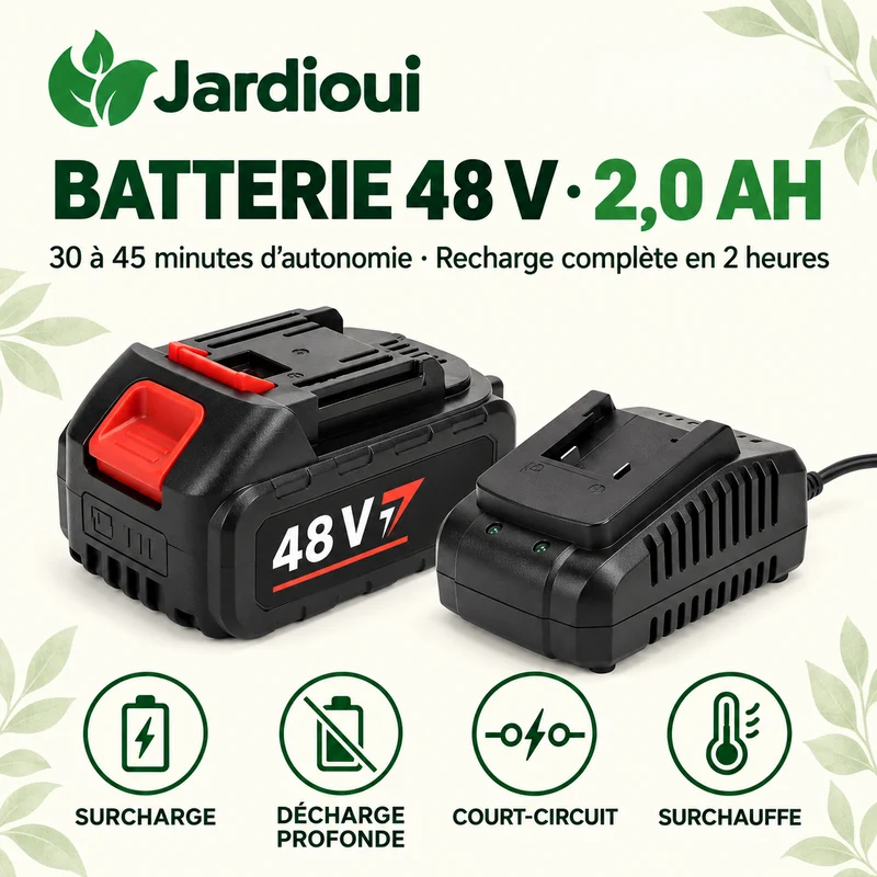 Coupe-Bordures et Débroussailleuse Sans Fil 3-en-1 – Haute Puissance