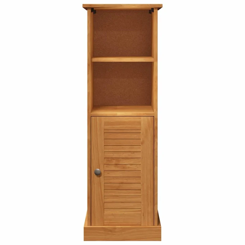 Armoire de salle de bain moderne rangement avec 4 étagères 37 x 34 x 110 cm en bois de manguier marron 02_0057911
