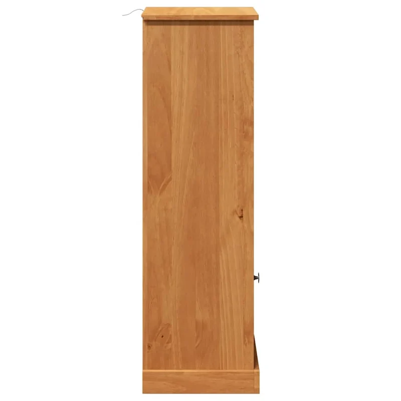 Armoire de salle de bain moderne rangement avec 4 étagères 37 x 34 x 110 cm en bois de manguier marron 02_0057911