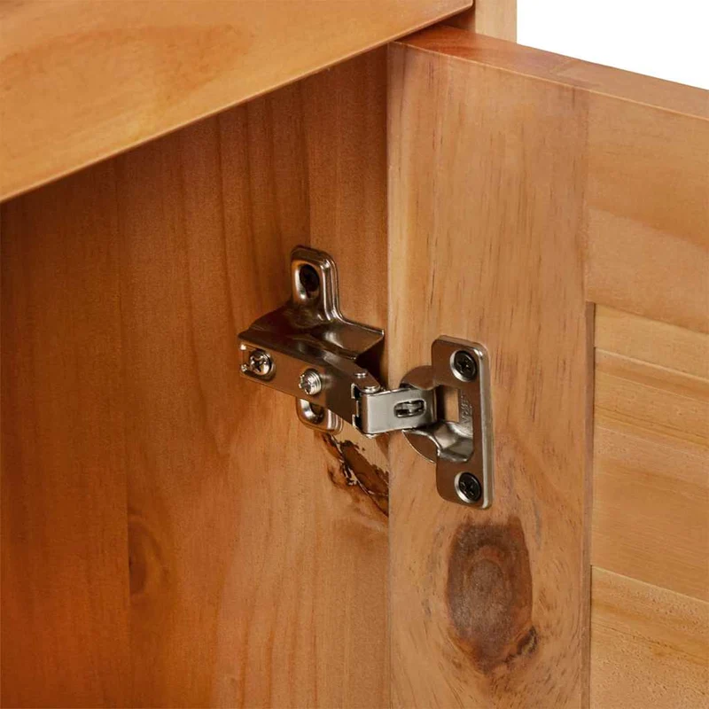 Armoire de salle de bain moderne rangement avec 4 étagères 37 x 34 x 110 cm en bois de manguier marron 02_0057911
