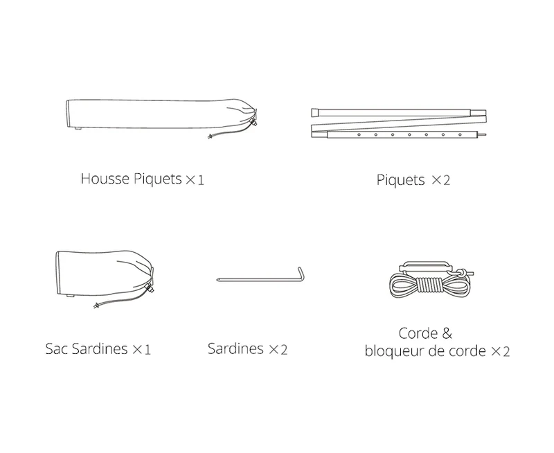 Piquets Supplémentaires (pour Tente Annexe Plus & Tente Annexe)