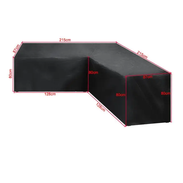 JARSOFA - Housse de jardin pour canapé d'extérieur imperméable robuste en forme de L